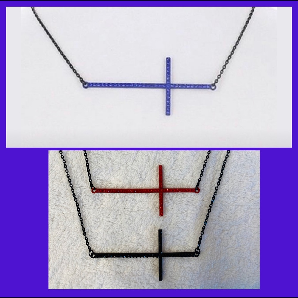 🆕🙏🏻 Sideways Cross Necklace